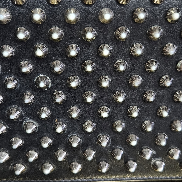 Christian Louboutin Studded Black Wallet with Silver Accents - Picture 15 of 17